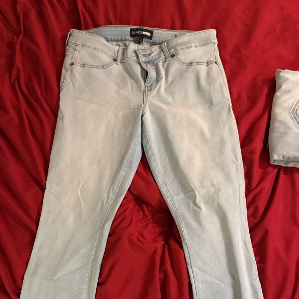 Fashion Nova Light Blue Skinny Jeans